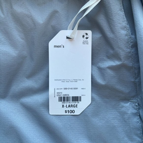 Stylus Windbreaker Rain Coat, Gray, Men's XL, NWT - Picture 5 of 7